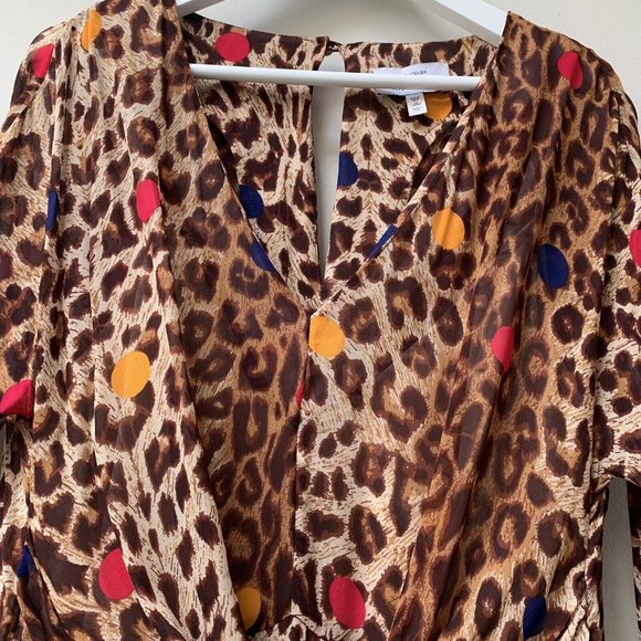 Paris atelier & Other Stories Dress EUR 38 Fits UK 12 Animal Print Sheer & Slip - Picture 8 of 13